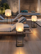 Solar floor lamp lantern for outdoors