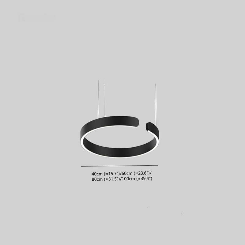 Modern circular LED pendant light