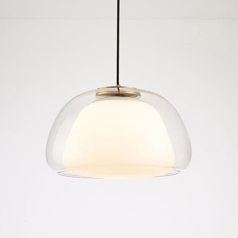 Modern Milk Glass Jelly Pendant Light