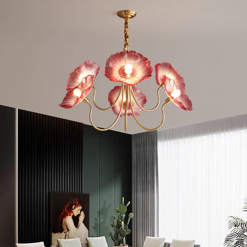 Murano Glass Flower Chandelier