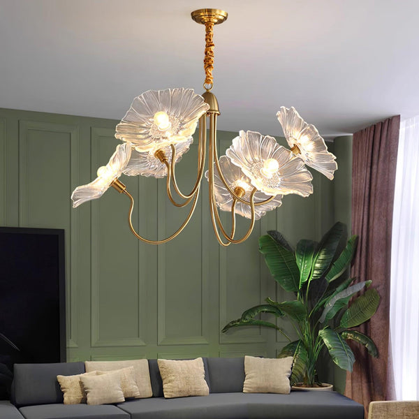 Murano Glass Flower Chandelier