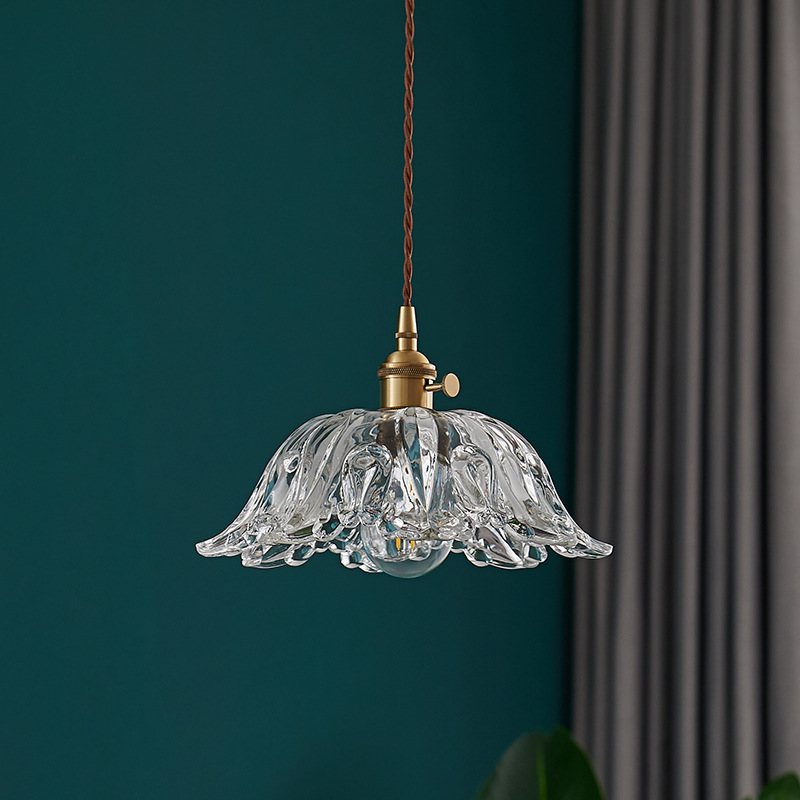 Glass Flower Pendant Light