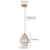 Fernando - Round Tiered Glass Crystal Ceiling Pendant Light