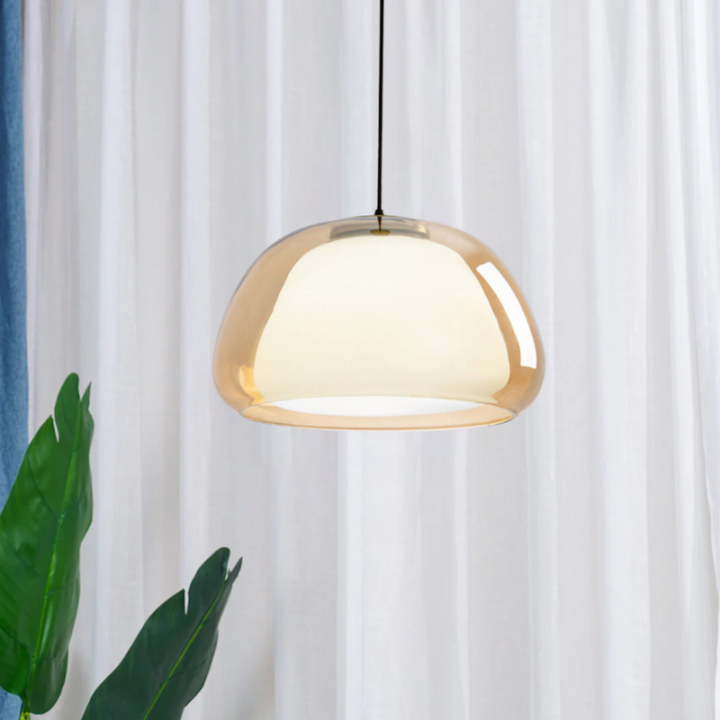 Modern Milk Glass Jelly Pendant Light