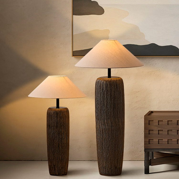 Weathered Wood Floor Lamp