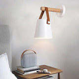 Conical Wall Light Made of Wood