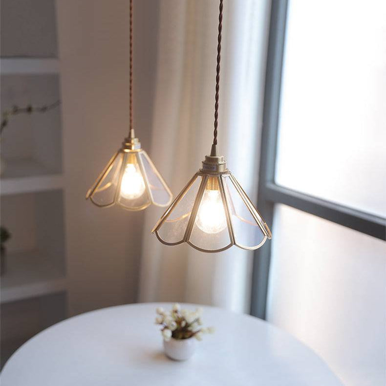 Brass Glass Pendant Light