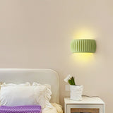 Modern Art Deco resin ribbed wall light