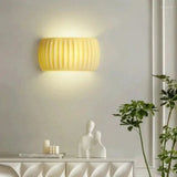 Modern Art Deco resin ribbed wall light